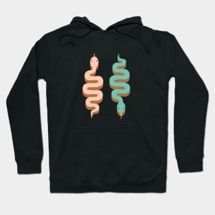 Pink and green snakes Hoodie